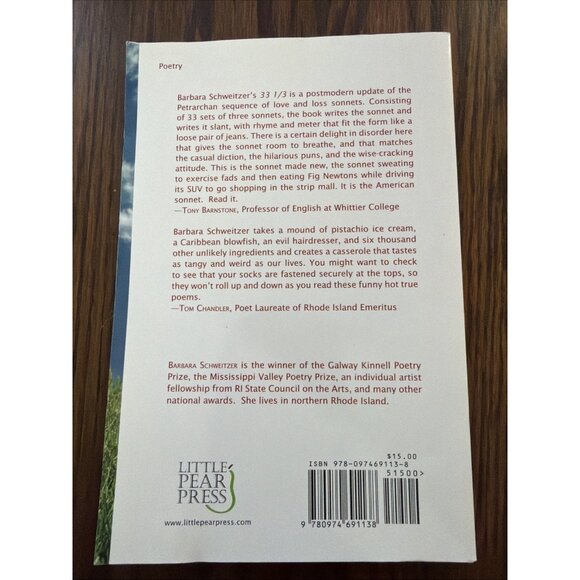 33 1/3: SOAP OPERA SONNETS By Barbara Schweitzer - Picture 2 of 3